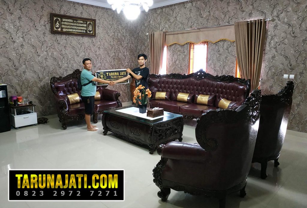 taruna jati mebel jepara set sofa tamu mewah bandung