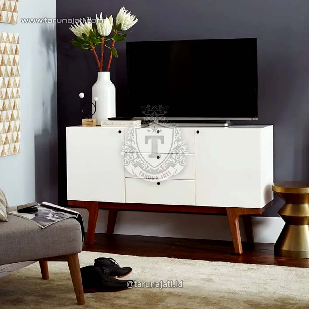 Rak TV Minimalis Warna Putih Modern Rak TV Minimalis Warna Putih Modern