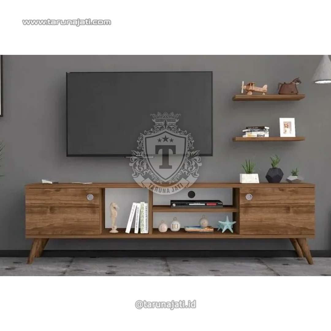Rak TV Kayu Jati Minimalis Modern Panjang Rak TV Kayu Jati Minimalis Modern Panjang