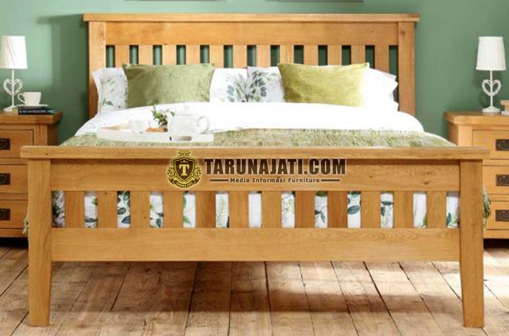 Ranjang Kayu Jati Model Jari Jari 2