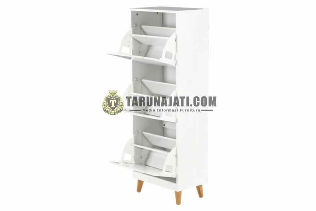 Lemari Sandal Modern Minimalis Putih 3 Susun Dalamnya Lemari Sandal Modern Minimalis Putih 3 Susun Dalamnya