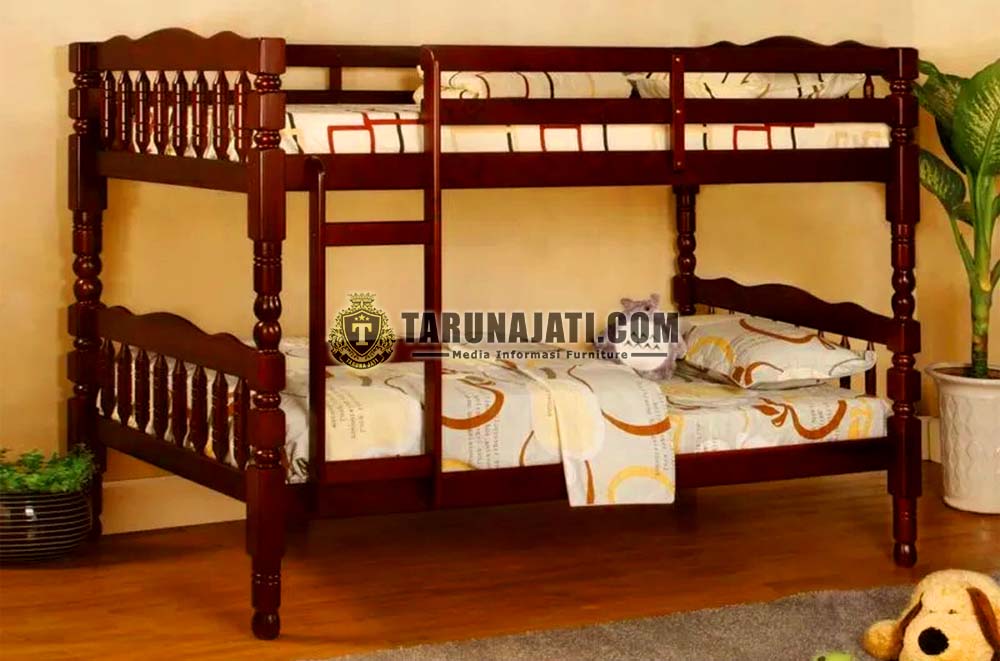 Tempat Tidur Anak Tingkat Kayu Jati Unik 3