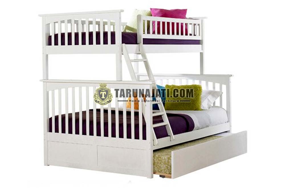 Tempat Tidur Susun Kayu Modern 3 Tempat Tidur Susun Kayu Modern 3