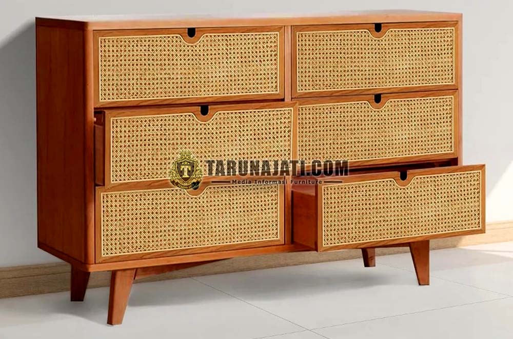 Bufet Tv Kayu Jati Rotan Modern 3 Bufet Tv Kayu Jati Rotan Modern 3