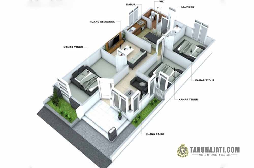 Rumah dengan 3 Kamar Tidur Rumah dengan 3 Kamar Tidur
