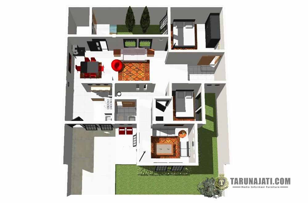 Taman di Pojok Depan dan Pojok Belakang Taman di Pojok Depan dan Pojok Belakang